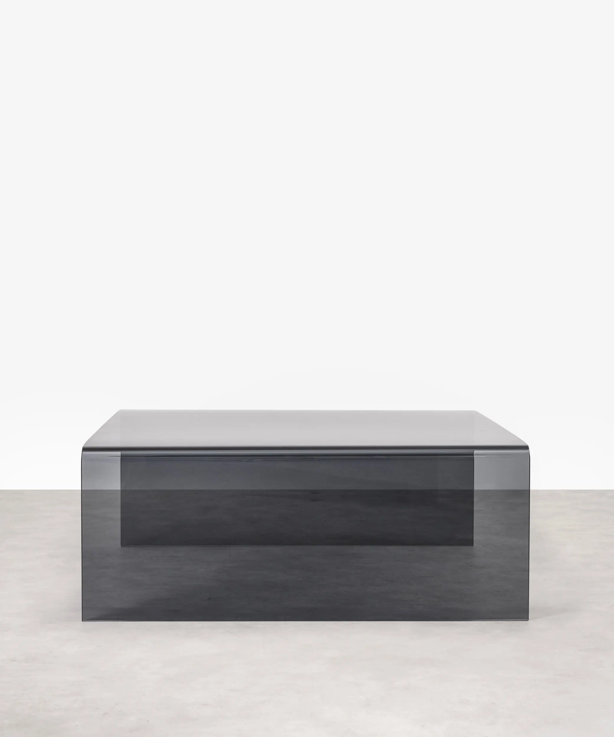 Mesa de Centro Cuadrada de Cristal Curvado Burano 100 cm x 100 cm