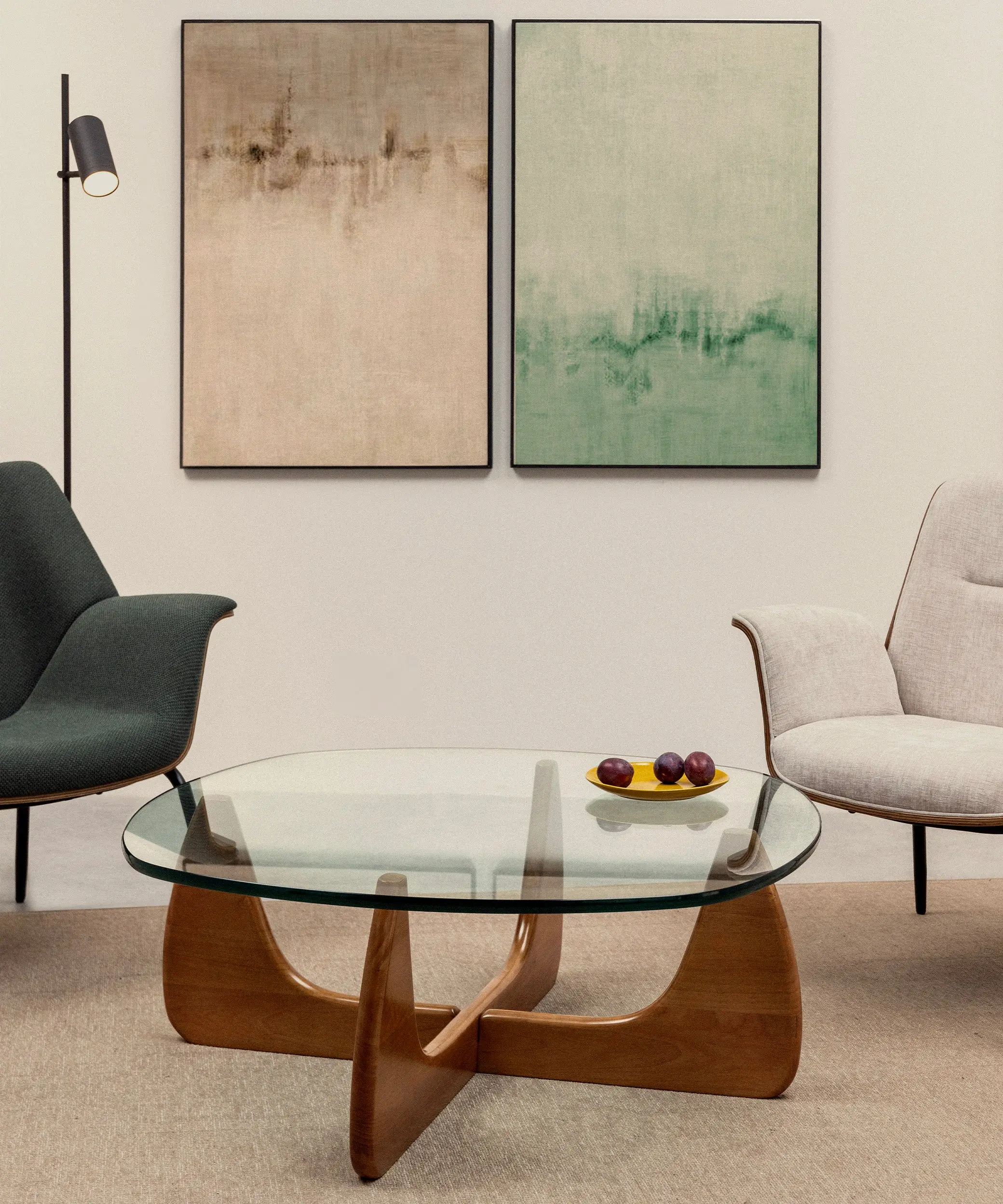 Mesa de Centro en Cristal Templado y Madera Michi Noriaki