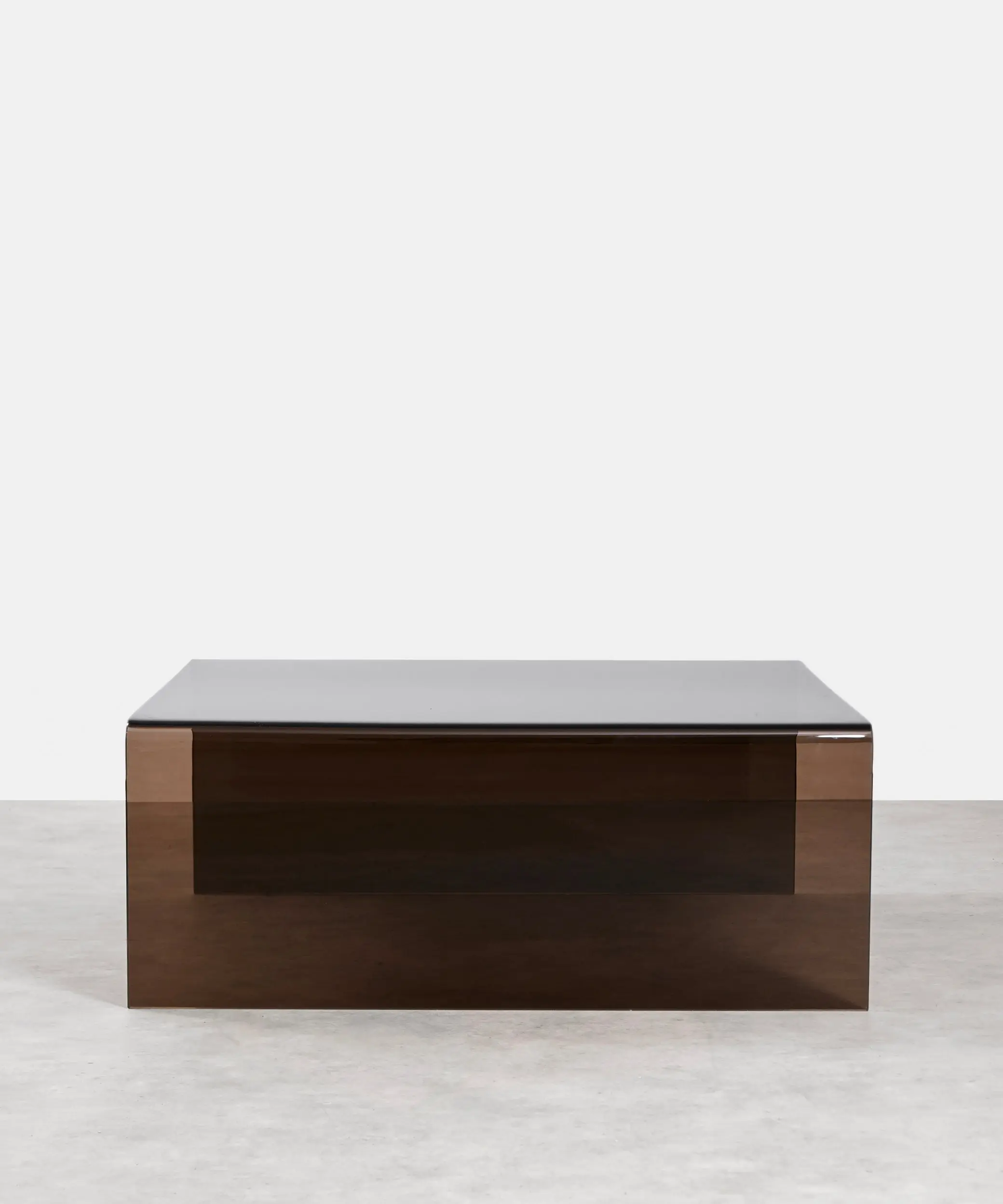 Mesa de Centro Cuadrada de Cristal Curvado Burano 100 cm x 100 cm