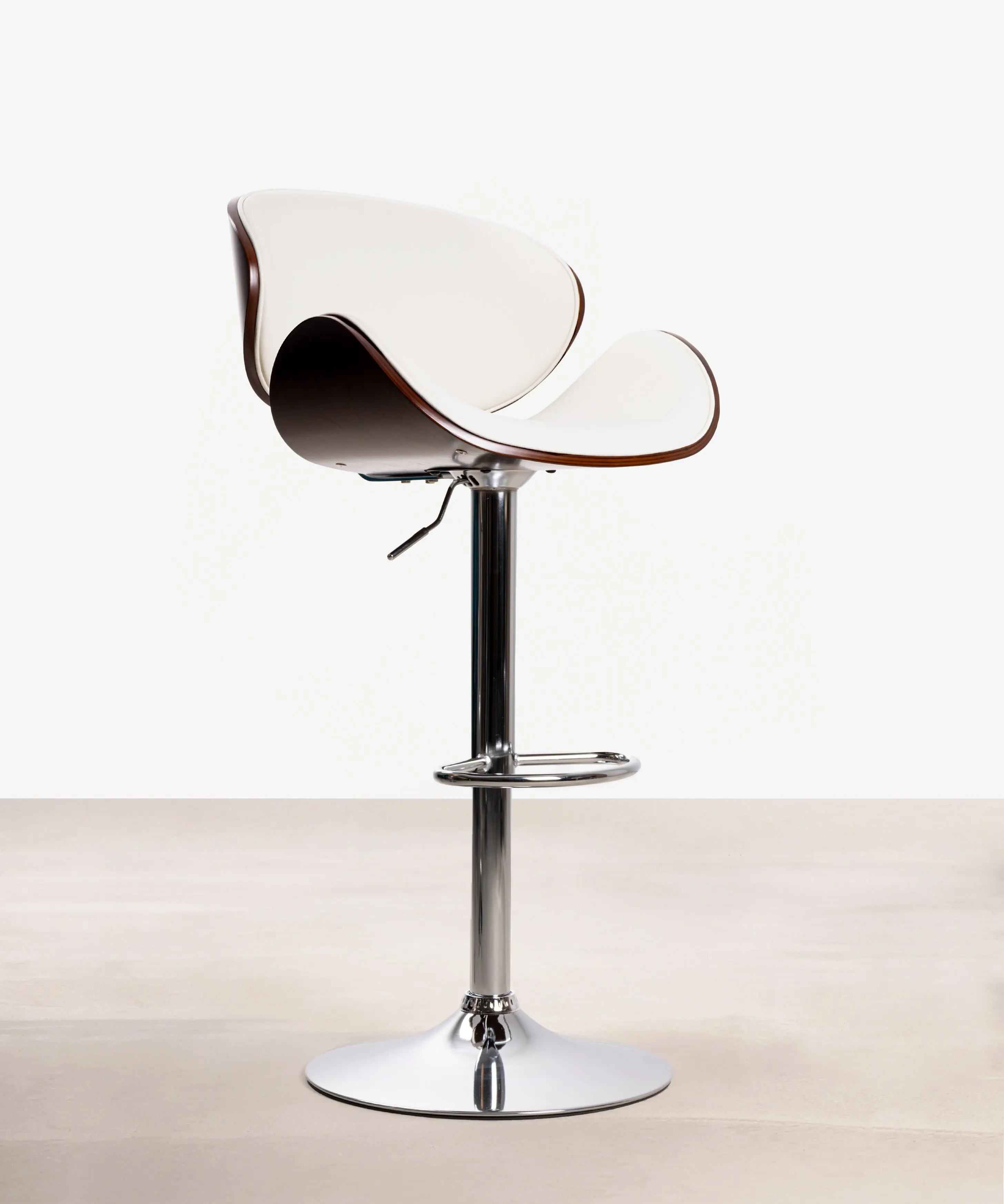 Taburete de Madera y Polipiel Regulable Shelley