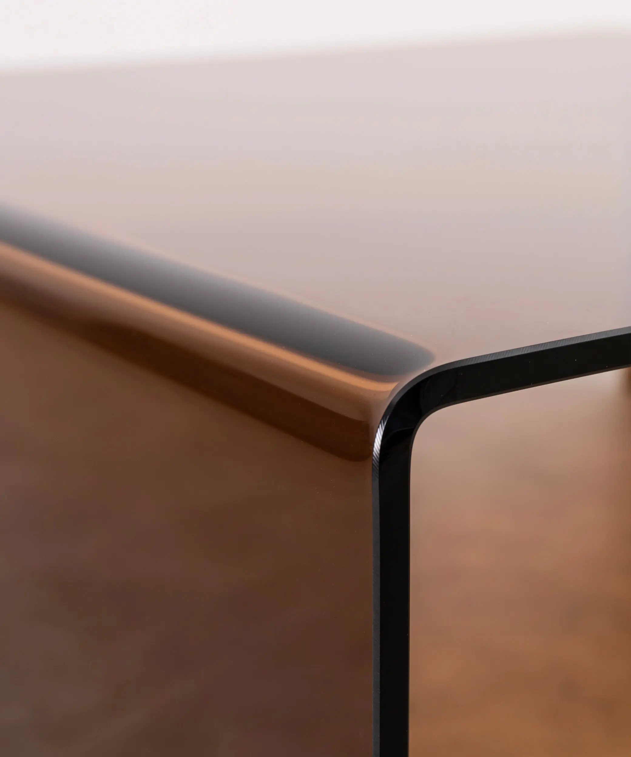 Mesa de Centro Cuadrada de Cristal Curvado Burano 100 cm x 100 cm