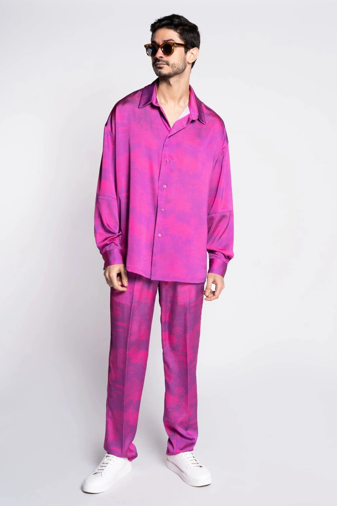 Silk Shirt with Savanna Print - Made in France