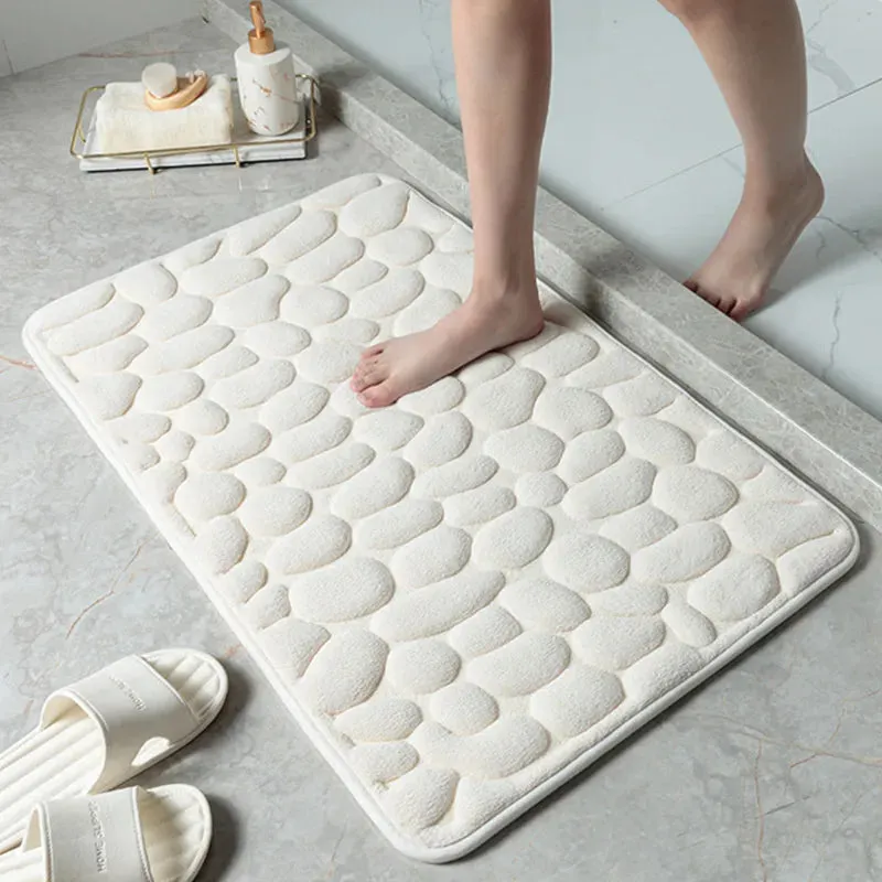 Tapis De Bain Galets À Mémoire De Forme