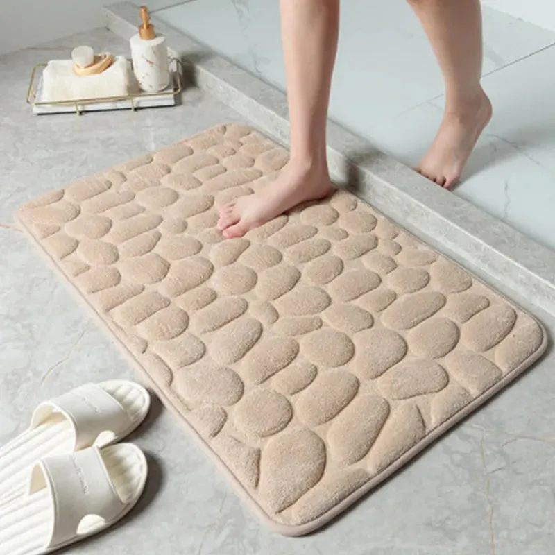 Tapis De Bain Galets À Mémoire De Forme