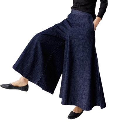 Women’s High-Waisted Wide Leg Jeans – Slimming Loose Fit Straight Pants with Elastic Waist