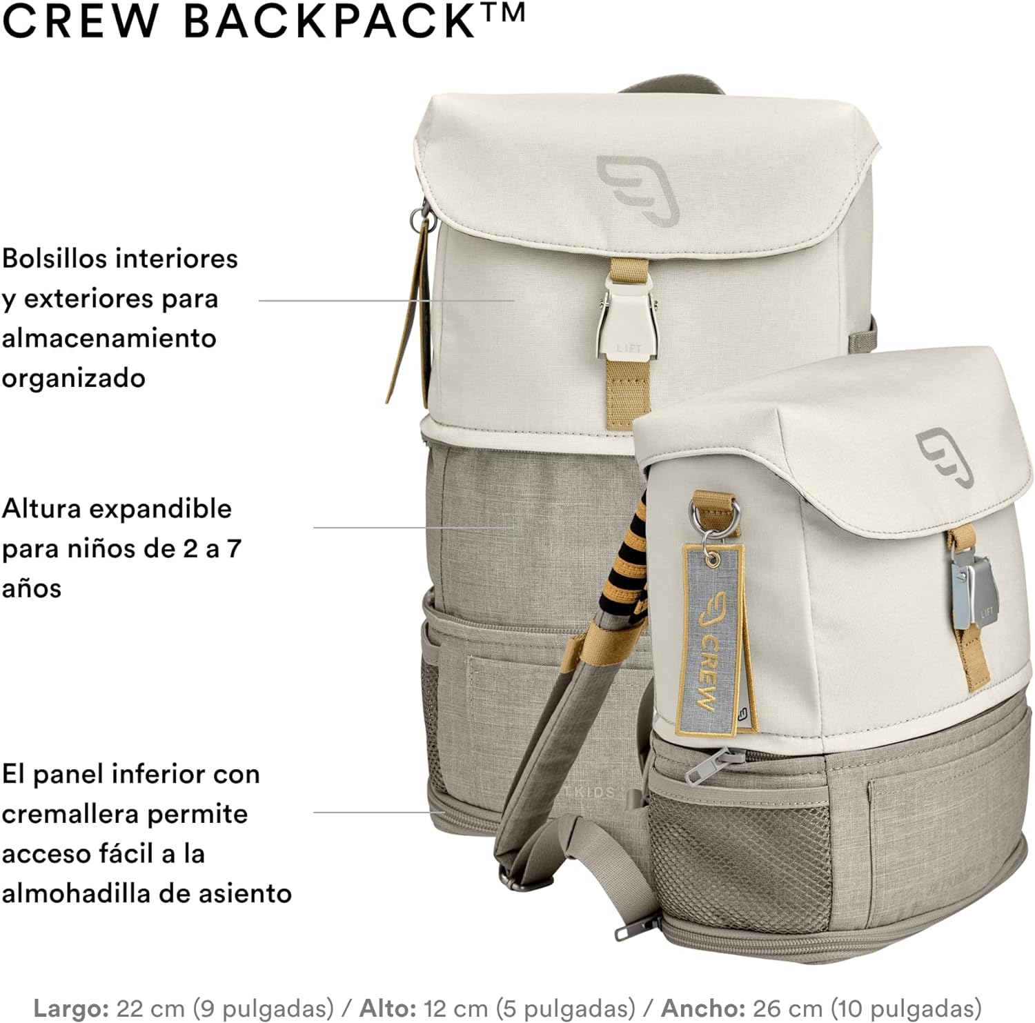 JetKids by Stokke Travel Bundle - Includes Kid’s Ride-On Suitcase & In-Flight Bed + Crew BackPack - Best for Ages 3-7