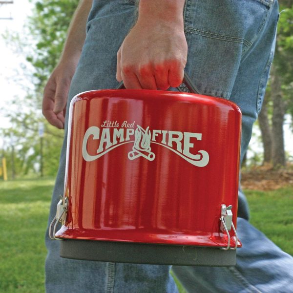 Camco Little Red Campfire Portable Propane Fire Pit with 11.25′′ Tray, 65,000 BTU, for Camping & Patios