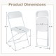 4 Pack Metal Folding Chairs with Plastic Seat and Back