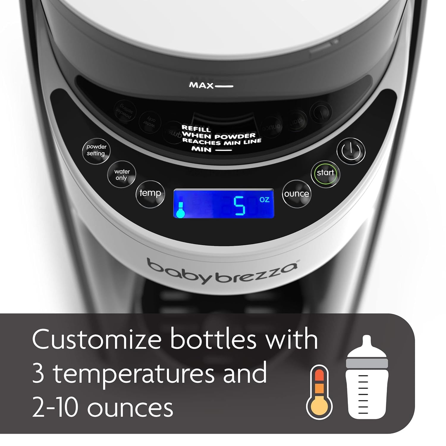 Baby Brezza Formula Pro Advanced Dispenser, Automatic Warm Formula Maker, BPA-Free, White
