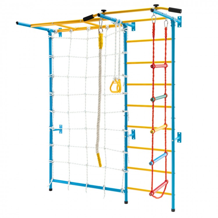 7 In 1 Kids Indoor Gym Playground Swedish Wall Ladder for Solid Wall