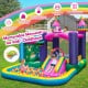 6-in-1 Kids Inflatable Unicorn-themed Bounce House with 735W Blower