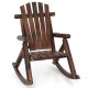 Outdoor Adirondack Rocking Chair for Adults Solid Wood Porch Rocker