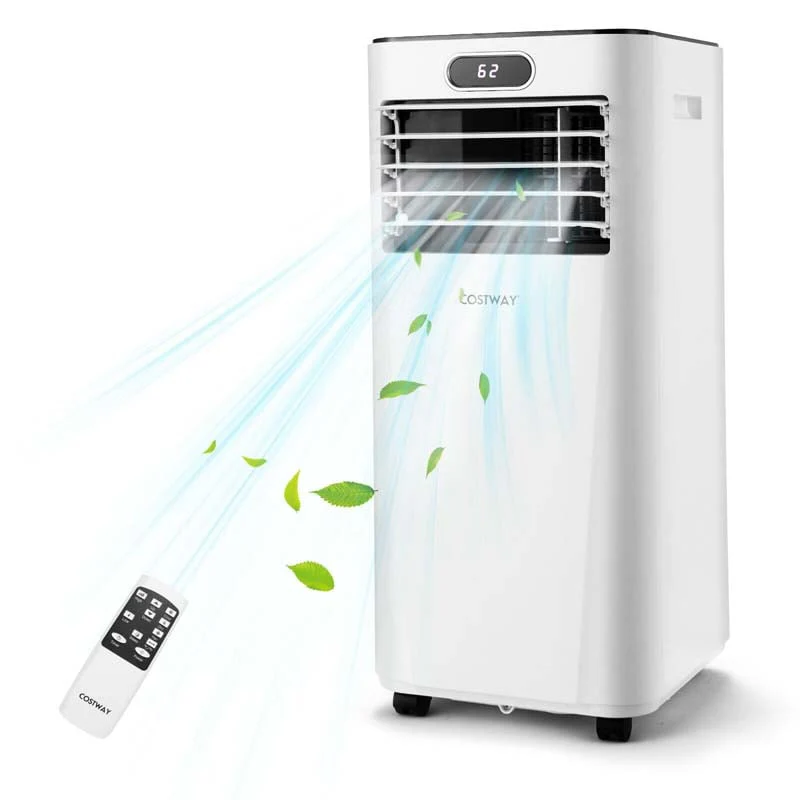 10000 BTU 3-in-1 Portable Air Conditioner Air Cooler Fan Dehumidifier with Remote Control, 24H Timer, Child Lock