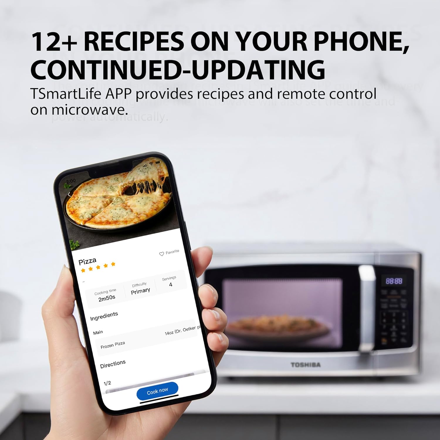 TOSHIBA 4-in-1 ML-EC42P(SS) Countertop Microwave Oven, Smart Sensor, Convection, Air Fryer Combo, Mute Function, Position Memory 13.6
