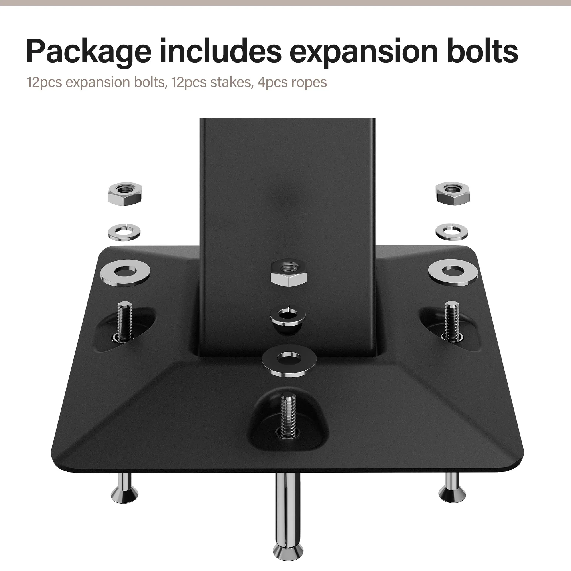 LAUSAINT HOME Outdoor Patio Gazebo 10'x13' with Expansion Bolts