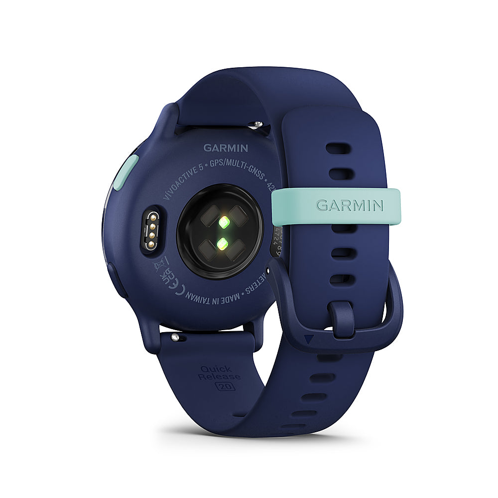 Garmin - vívoactive 5 GPS Smartwatch 42 mm Fiber-reinforced polymer - Metallic Navy Aluminum and Navy