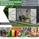 6.3 x 2.8 FT Metal Outdoor Storage Shed Rustproof Steel Tool Shed with Lockable Door