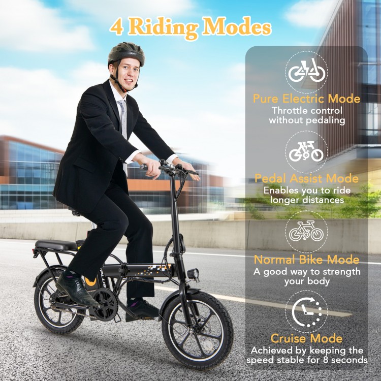 Folding Electric Bicycle with 500W Brushless Motor and Dual Disk Brakes