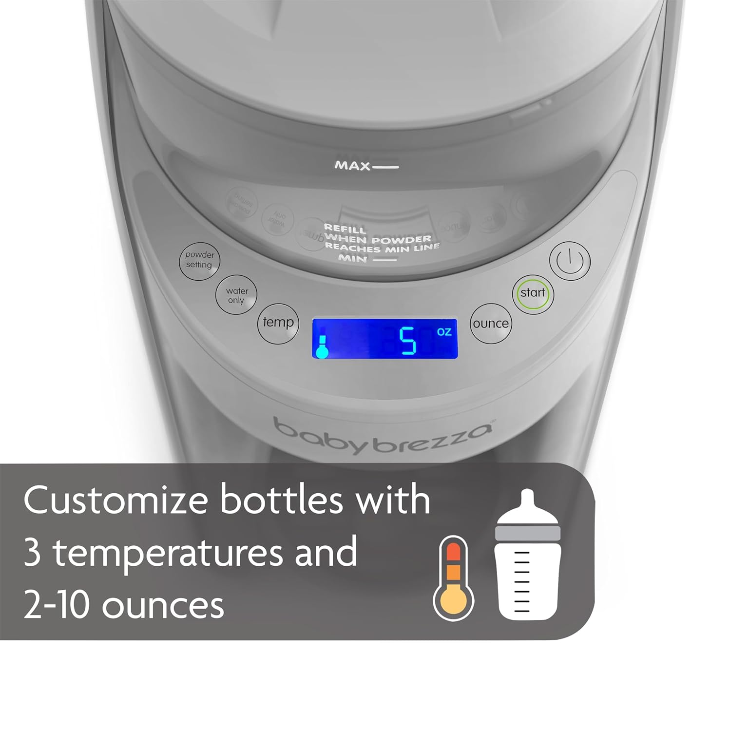 Baby Brezza Formula Pro Advanced Dispenser, Automatic Warm Formula Maker, BPA-Free, White