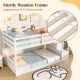 Twin Over Twin Low Bunk Bed with Storage Stairs Solid Wood Floor Bunk Bed Frame