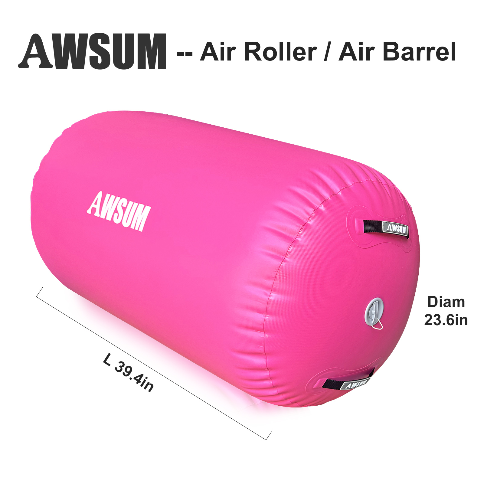 AWSUM Inflatable Air Gymnastics Mat 10 ft 13 ft 16 ft Training mat 4 inches Thick tumble track Air Roller with Electric Pump for Home/Gym