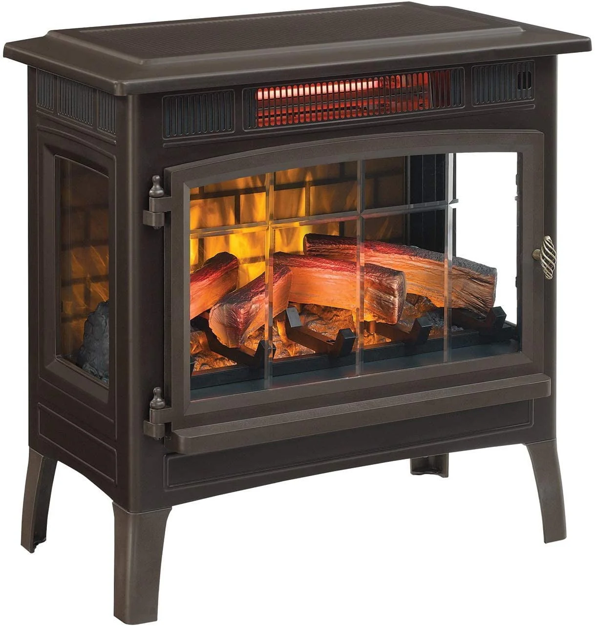 Duraflame 3D 24 W x 23.4 H x 12.9 D 34.1lb Infrared Electric Fireplace Stove - Cream