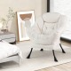 Sherpa Upholstered Accent Chair with Cozy Head Pillow