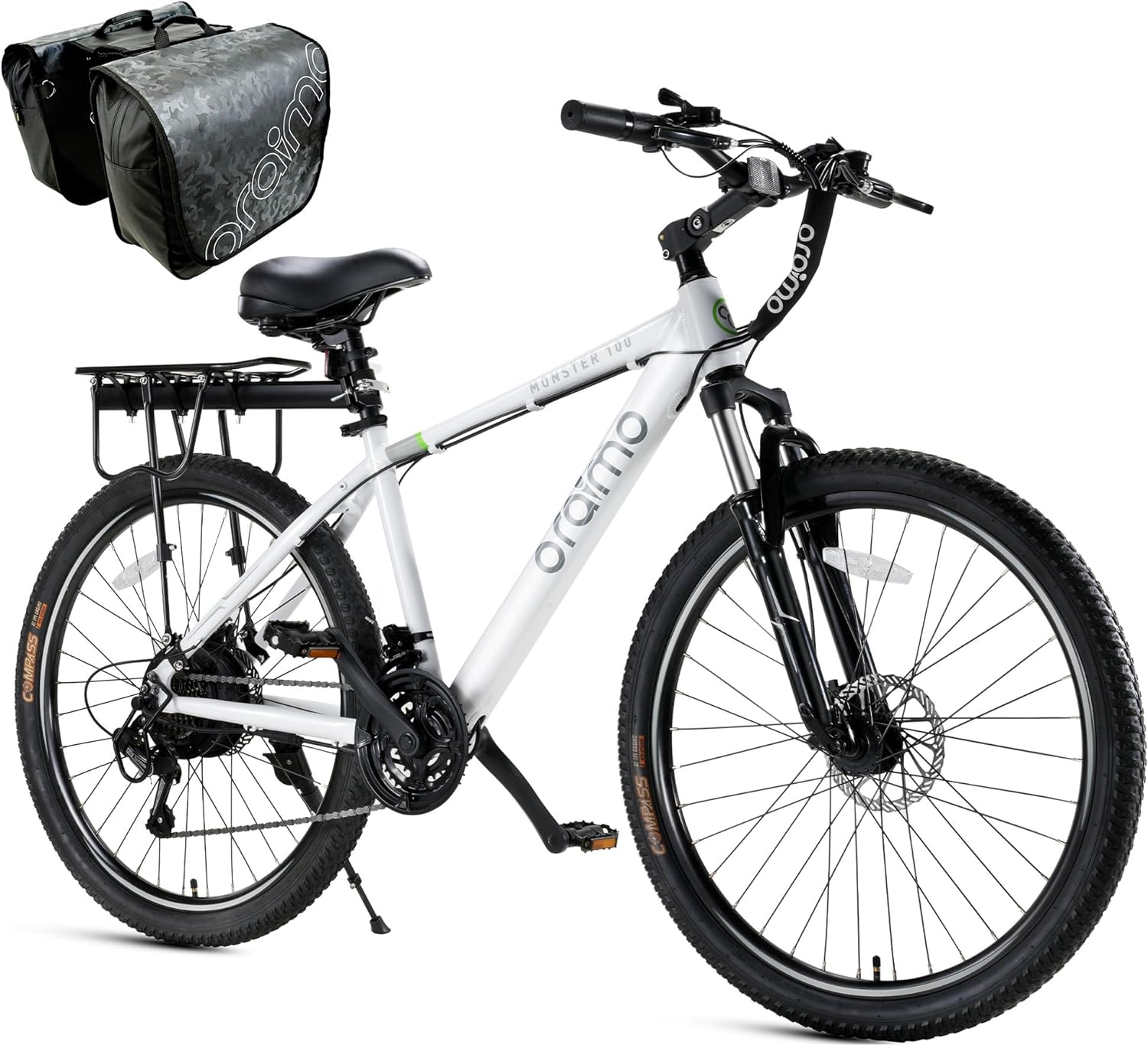Adult Electric Bike, 350W BAFANG Motor (500W Peak), 4A 3H Fast Charging, 468Wh Li-Ion Battery, 21 Speed Gears, Air Saddle, 45 Miles 20 MPH 26