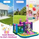 6-in-1 Kids Inflatable Unicorn-themed Bounce House with 735W Blower