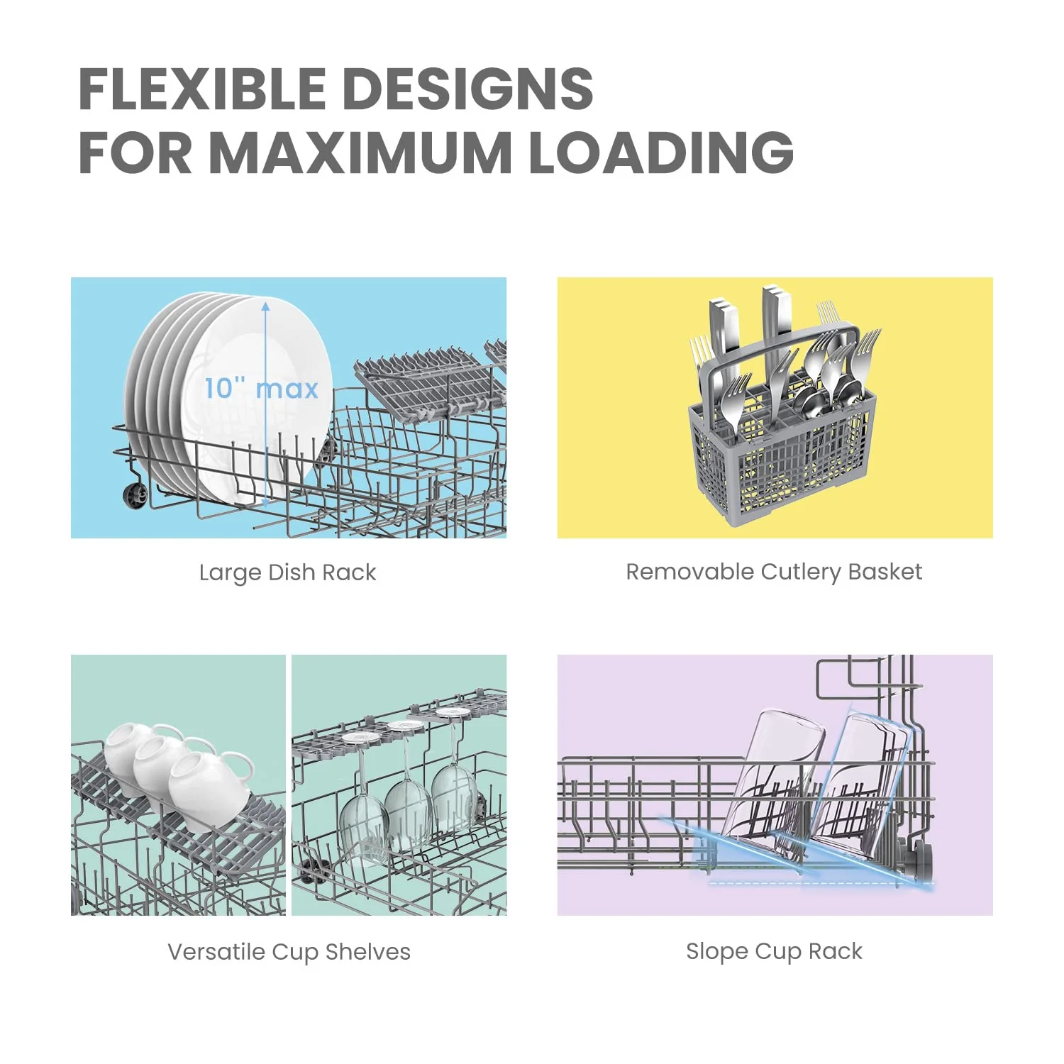 COMFEE' Portable Countertop Dishwasher for Dorm, RV& Apartment