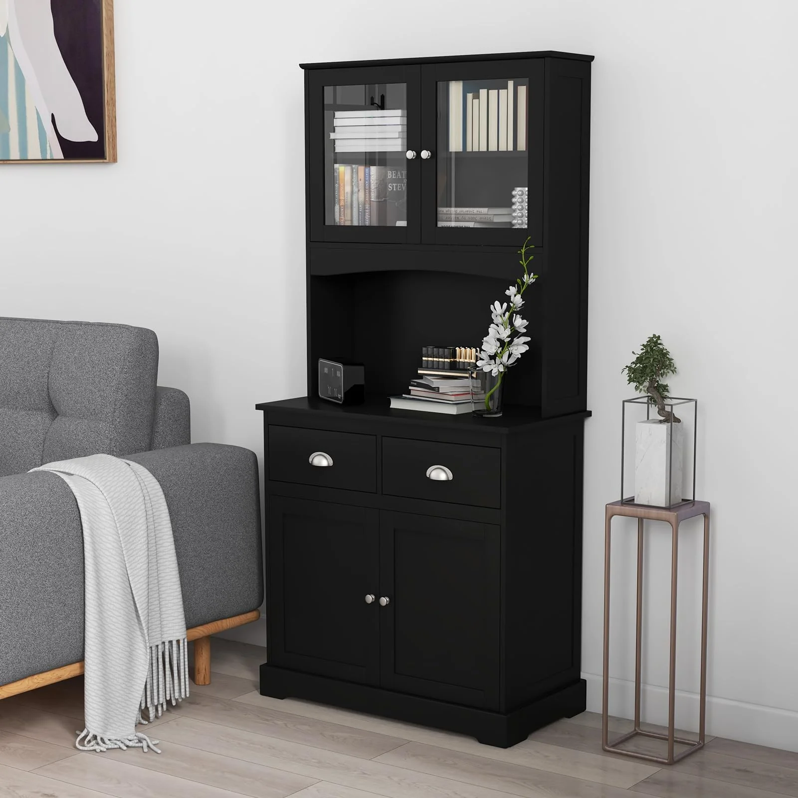 Giantex Kitchen Pantry Buffet Cabinet Storage Organizer