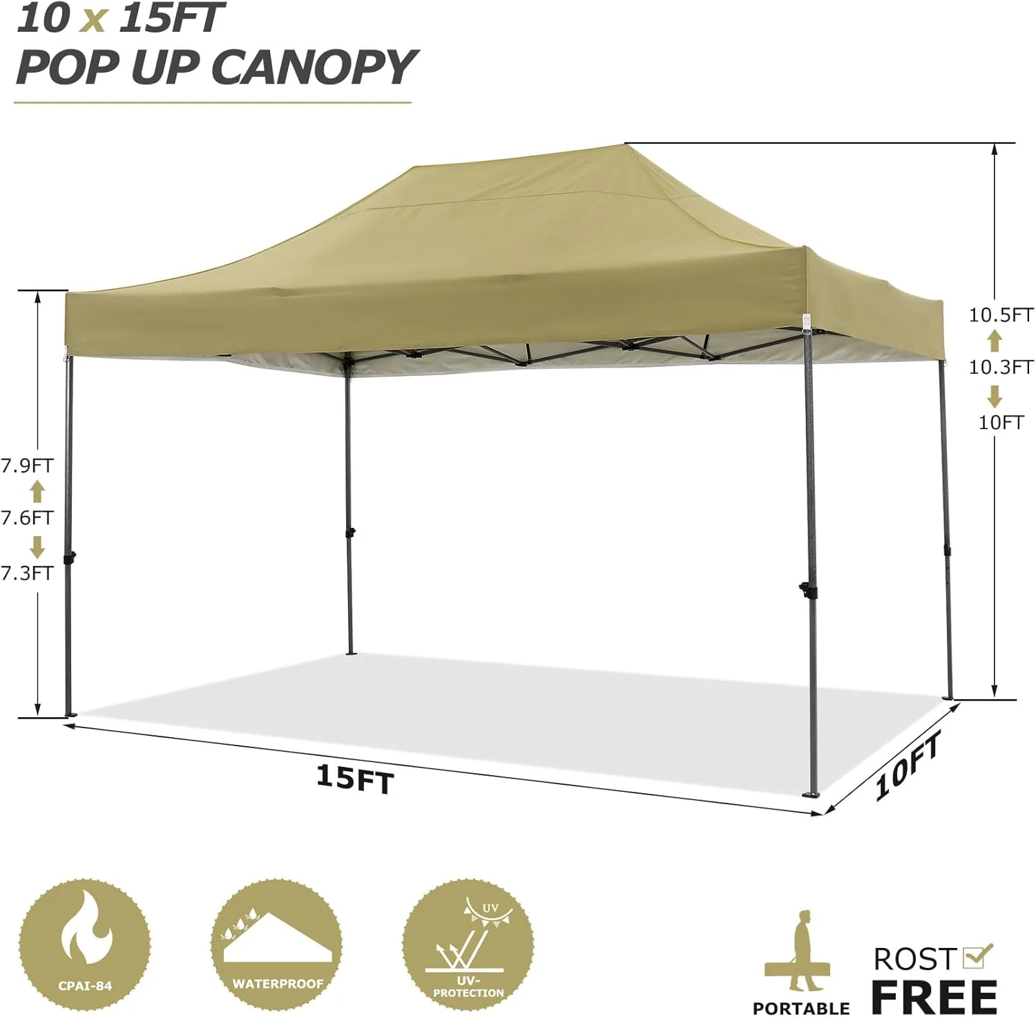 COBIZI 10x20 Heavy Duty Pop up Canopy Tent with 6 sidewalls Easy Up Commercial Outdoor Canopy Wedding Party Tents for Parties All Season Wind & Waterproof Gazebo with Roller Bag,Black(Frame Thickened)