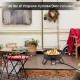 17 Inch Portable Gas Fire Pit with Folding Legs and Removable Grill for Camping