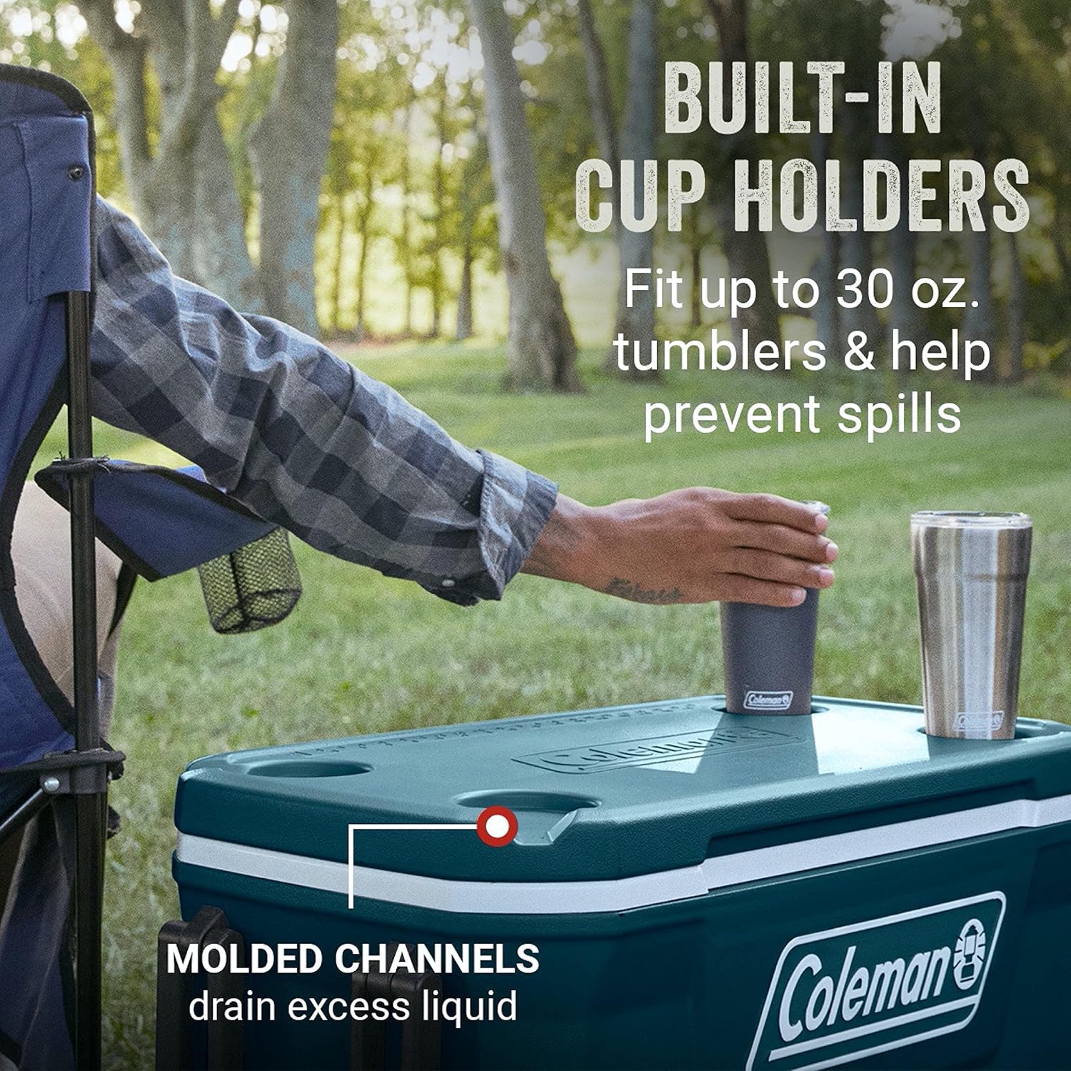 Coleman Classic Series Insulated Portable Wheeled Cooler, Leak-Resistant Outdoor Hard Cooler Keeps Ice up to 5 Days, 100-Quart