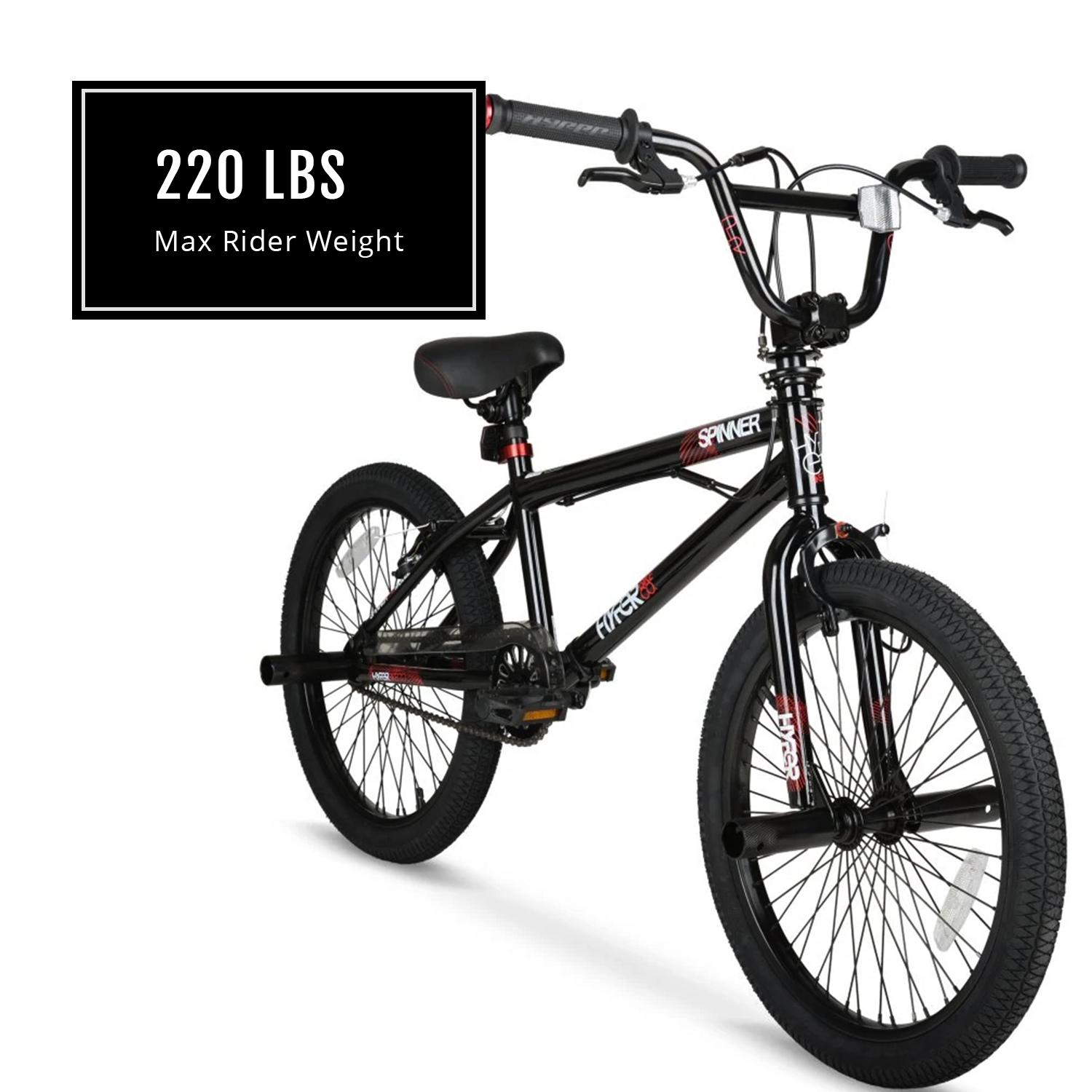 Hyper Bicycle 20 In. Boys Spinner BMX Bike, Kids, Black