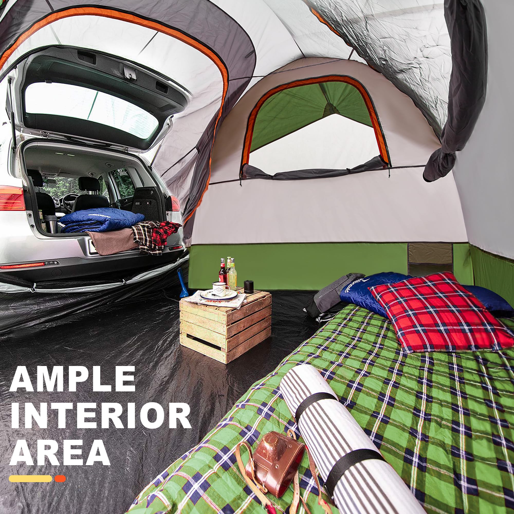GoHimal Waterproof SUV Tent for Camping, 8FT L x 8FT W x 7.2FT H