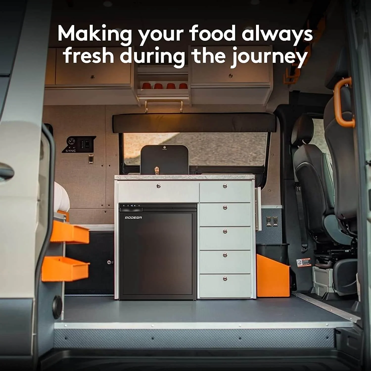 12 Volt RV Refrigerator 2.3cu.ft 65L RV Fridge and Freezer