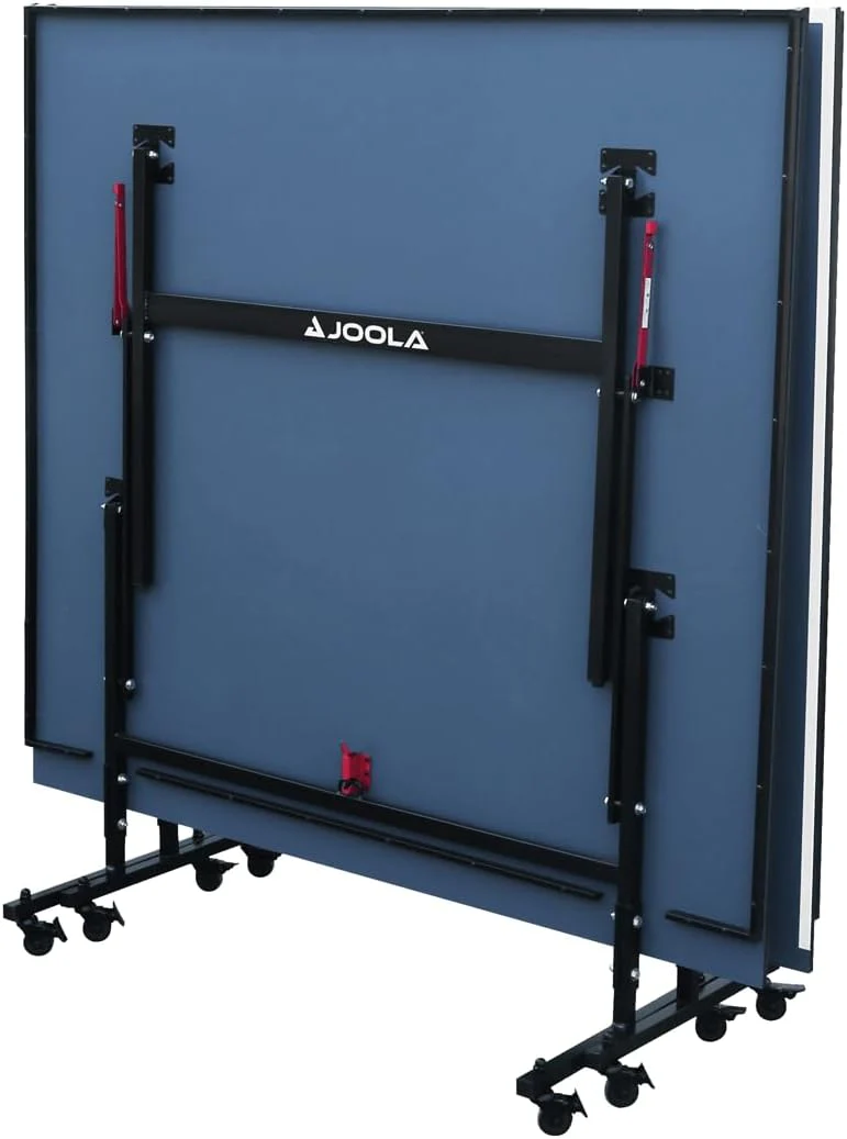 JOOLA Inside Professional MDF Indoor Ping Pong Table with Quick Clamp Table Tennis Net and Post Set - 10 Minute Easy Assembly - Tournament Quality - Foldable with Single Player Playback Mode