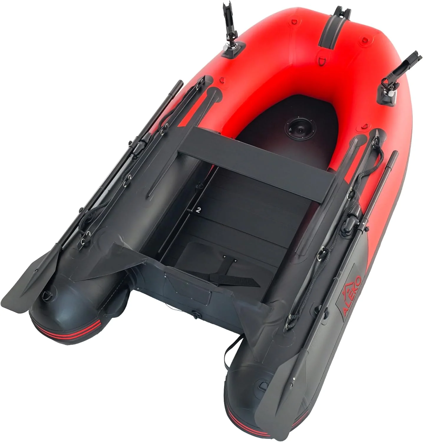 Inflatable Boat | Yacht Dinghy Tender Raft | Multi Person Fishing Boat | Aluminum Floor Oars | Fishing Rod Holders | Heavy-Duty PVC | 2024 Model |