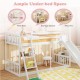 Twin Over Twin House Bunk Bed with Slide and Ladder
