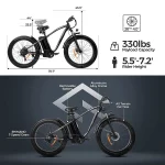 Outdoor electric bike with 48V/15Ah lithium battery �?Black