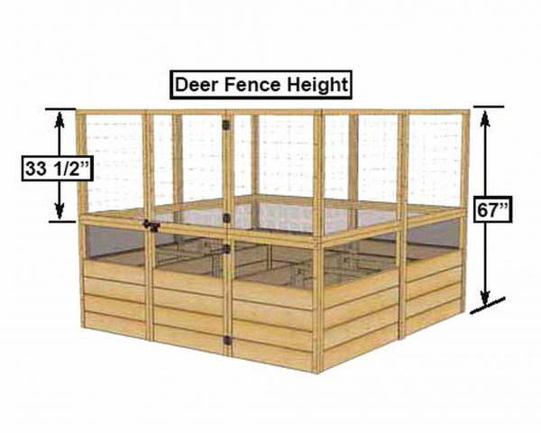 Deer Proof Cedar Complete Raised Garden Bed Kit 8x 8x 20