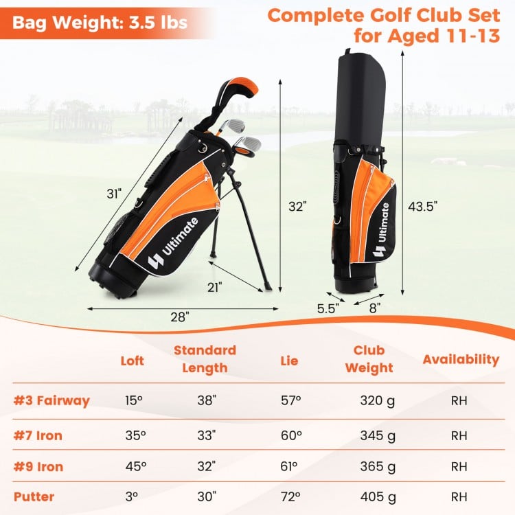 Complete Golf Club Set for Children Age 11-13