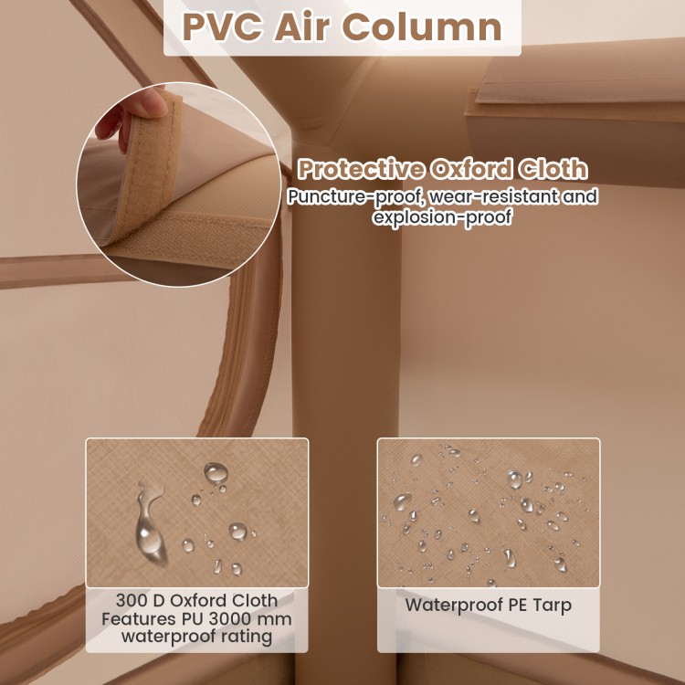 4-6 People Inflatable Camping Tent with Porch and Carrying Bag