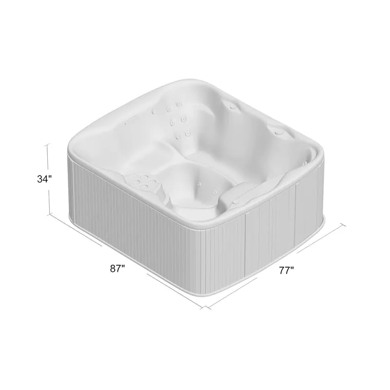 Lifesmart Spas 5 - Person 23 - Jet Rectangular Plug And Play Hot Tub with Ozonator in Espresso