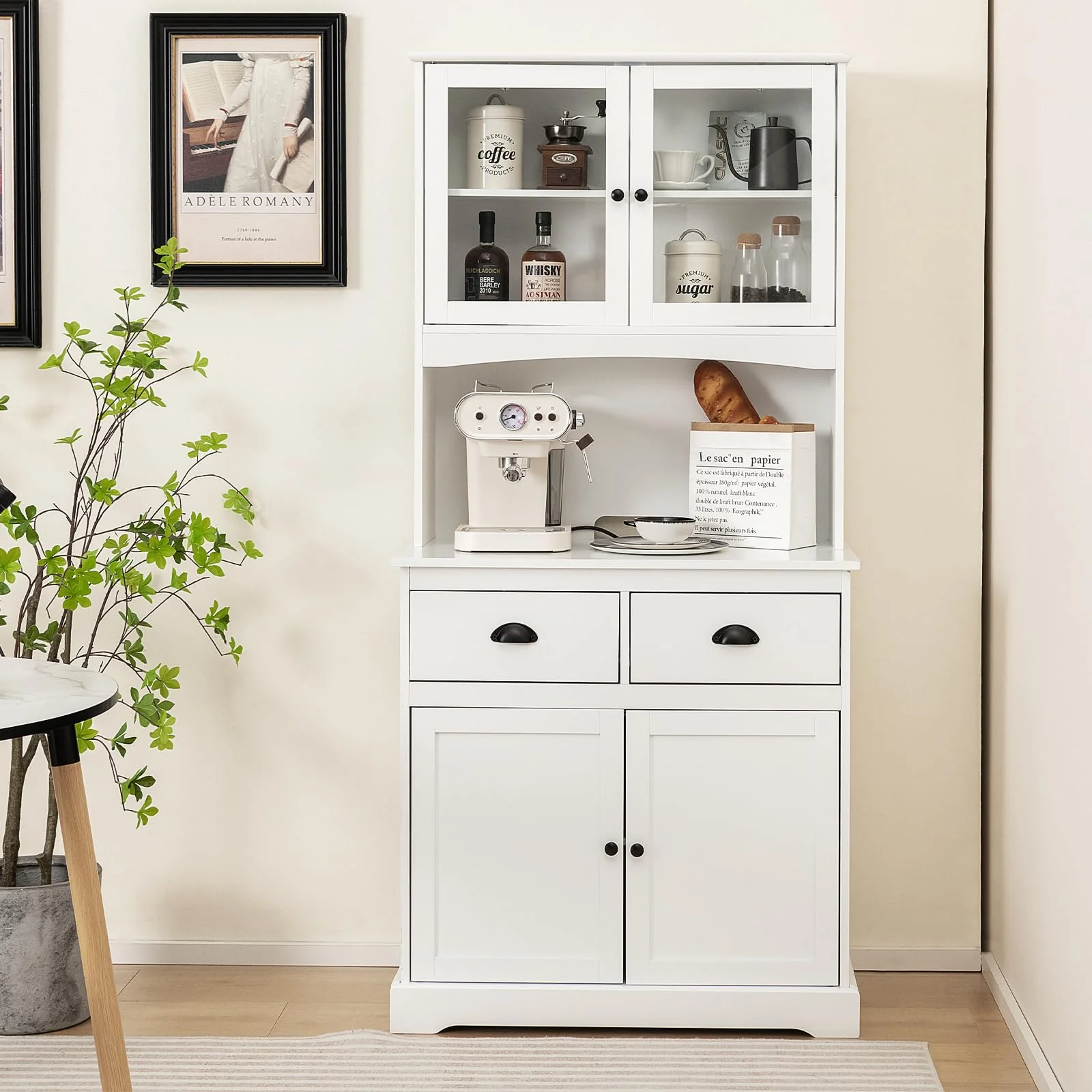 Giantex Kitchen Pantry Buffet Cabinet Storage Organizer