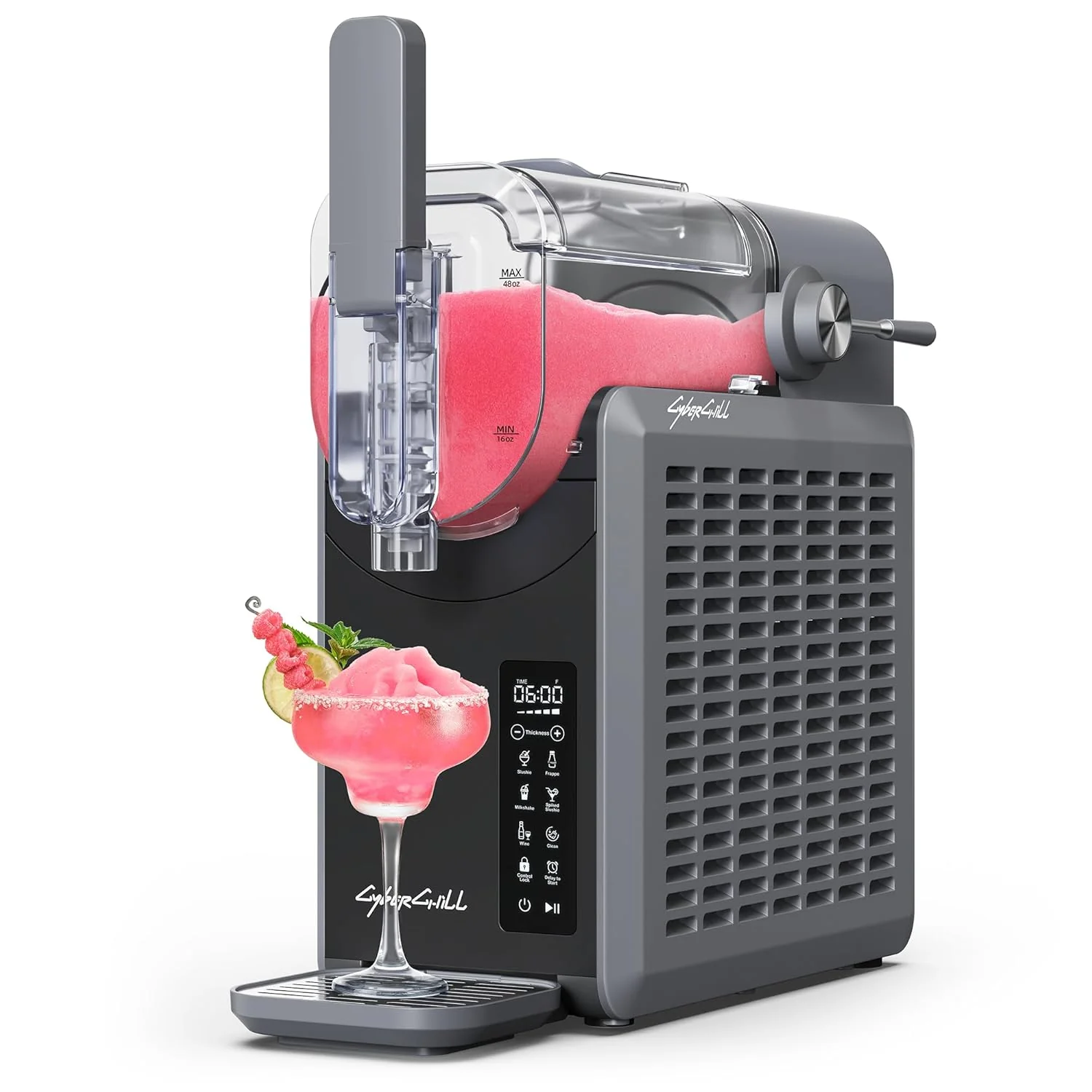 Slushie Machine - Professional Frozen Drink Maker No Ice Needed- 70 oz Slushy Machine for Home with LED Display - One-Touch Reservation & 6 Pre-set Programs for Frozen Margaritas, Frapp��s & Ice Cream