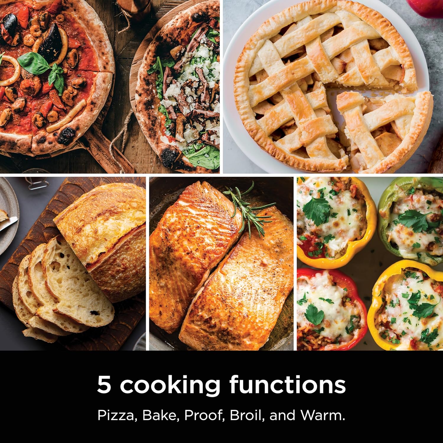 Ninja Artisan Outdoor Pizza Oven, 12-inch, 3-minute Pizza, Neapolitan, Thin Crust, New York Chicago, Custom, 700F Max Temperature, Electric Heat, Bake, Broil, Proof, Warm, MO201