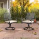 2 Pieces Outdoor Swivel Chairs Patio Dining Chairs with Padded Cushions