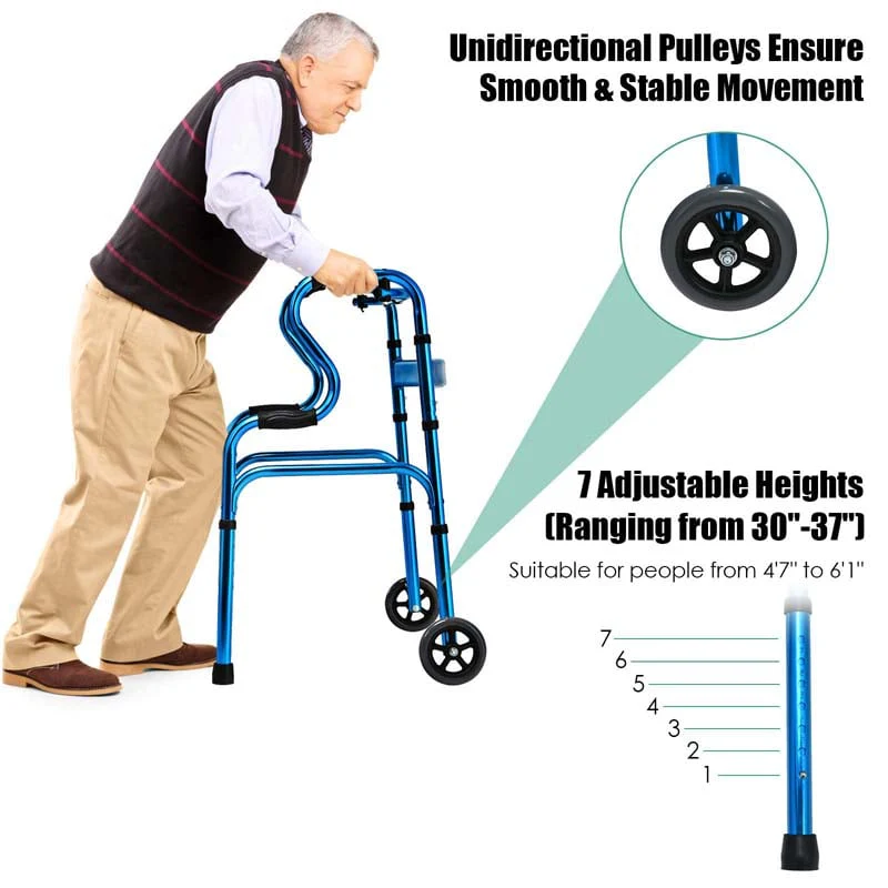 3-in-1 Folding Walker with 5